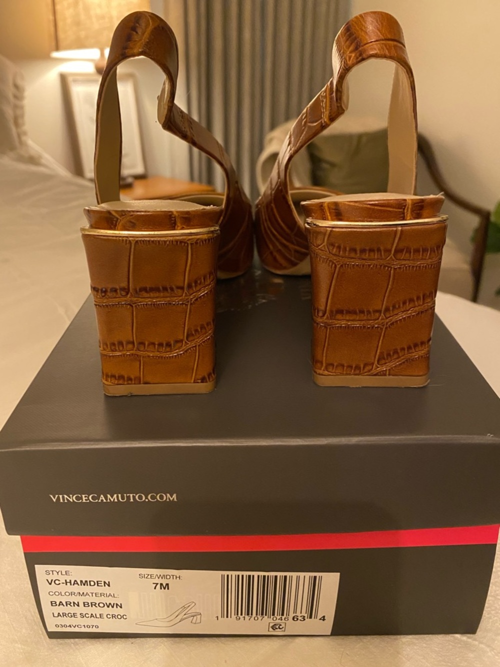 Vince Camuto Brown Sling Backs - Picture 4 of 6